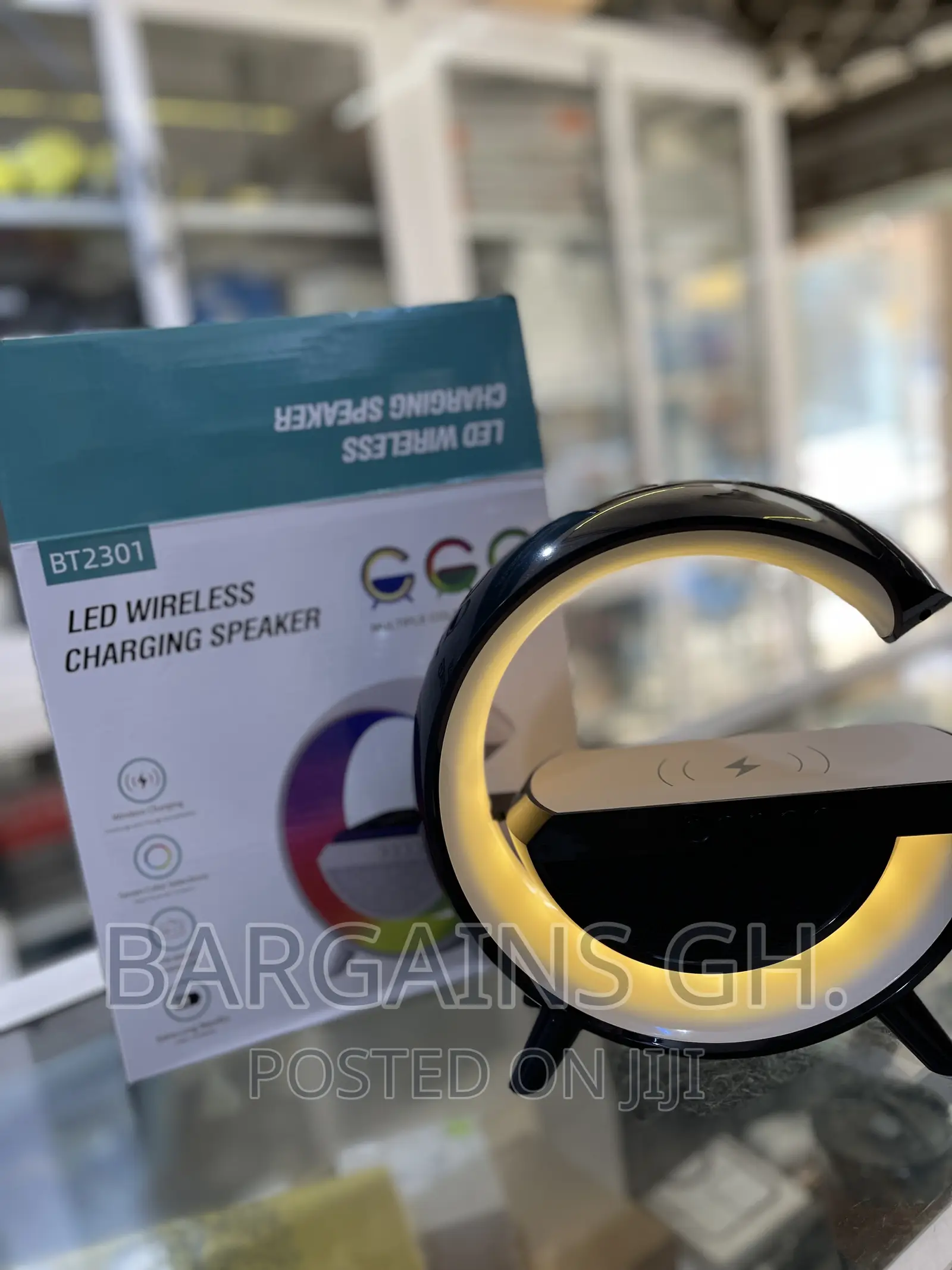 LED Wireless Charger With Bluetooth Speaker