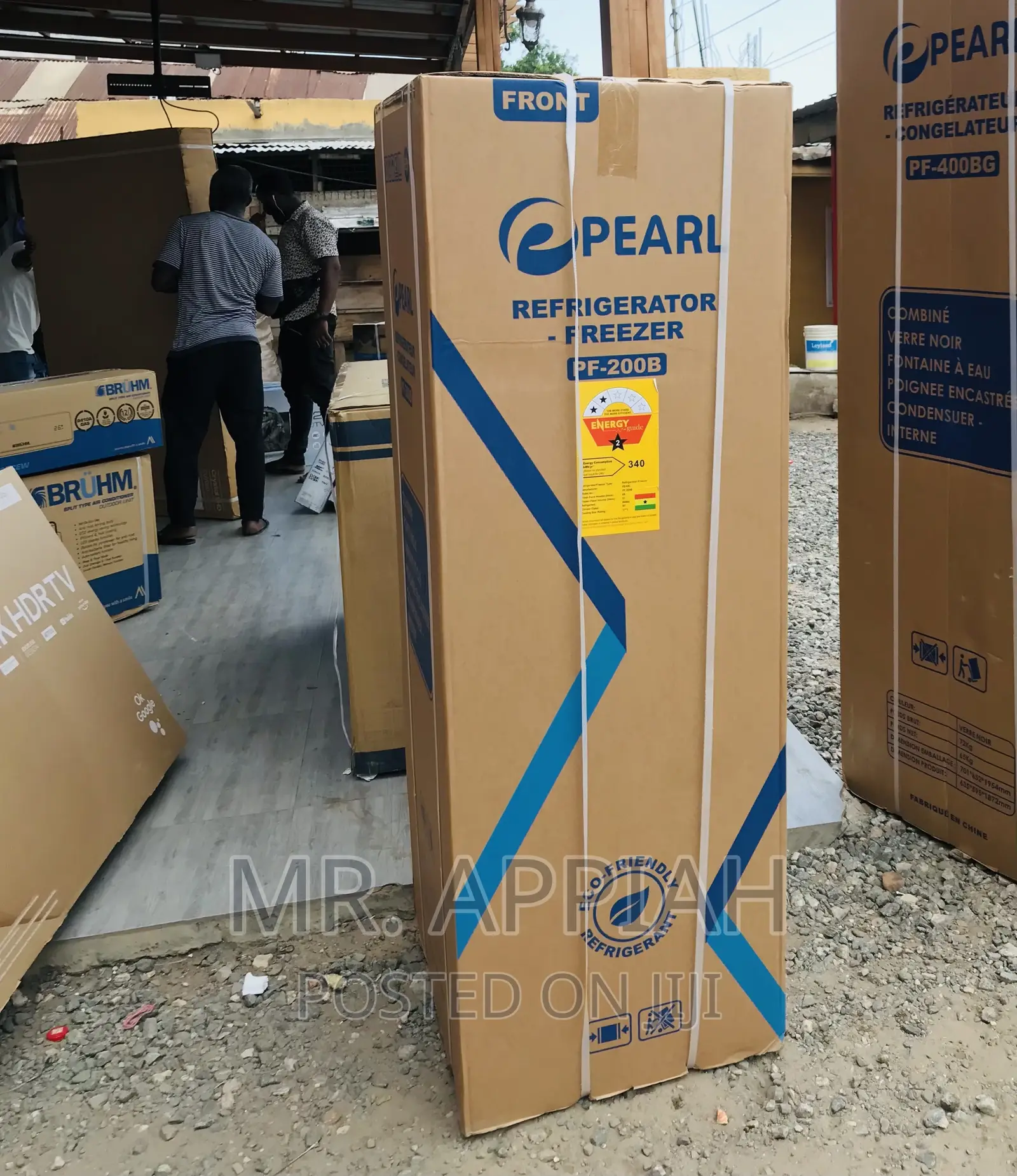 Pearl Pf-200b 2 Door Electric Refrigerator(Gray).