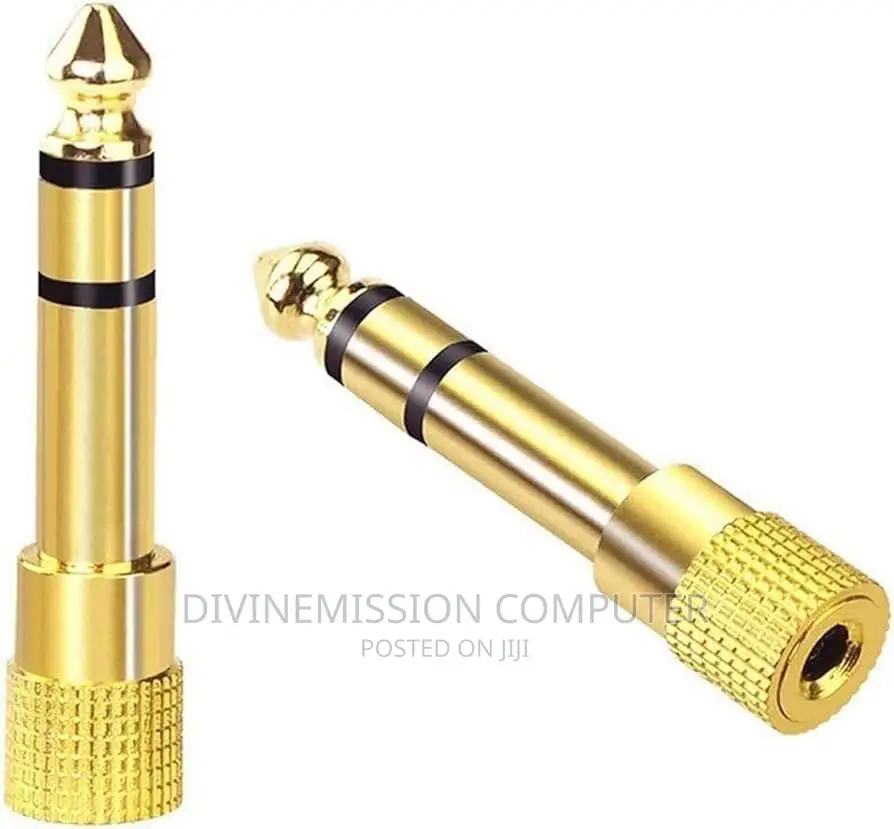 Aux Converter, 3.5mm Female to Male Converter 6.35mm