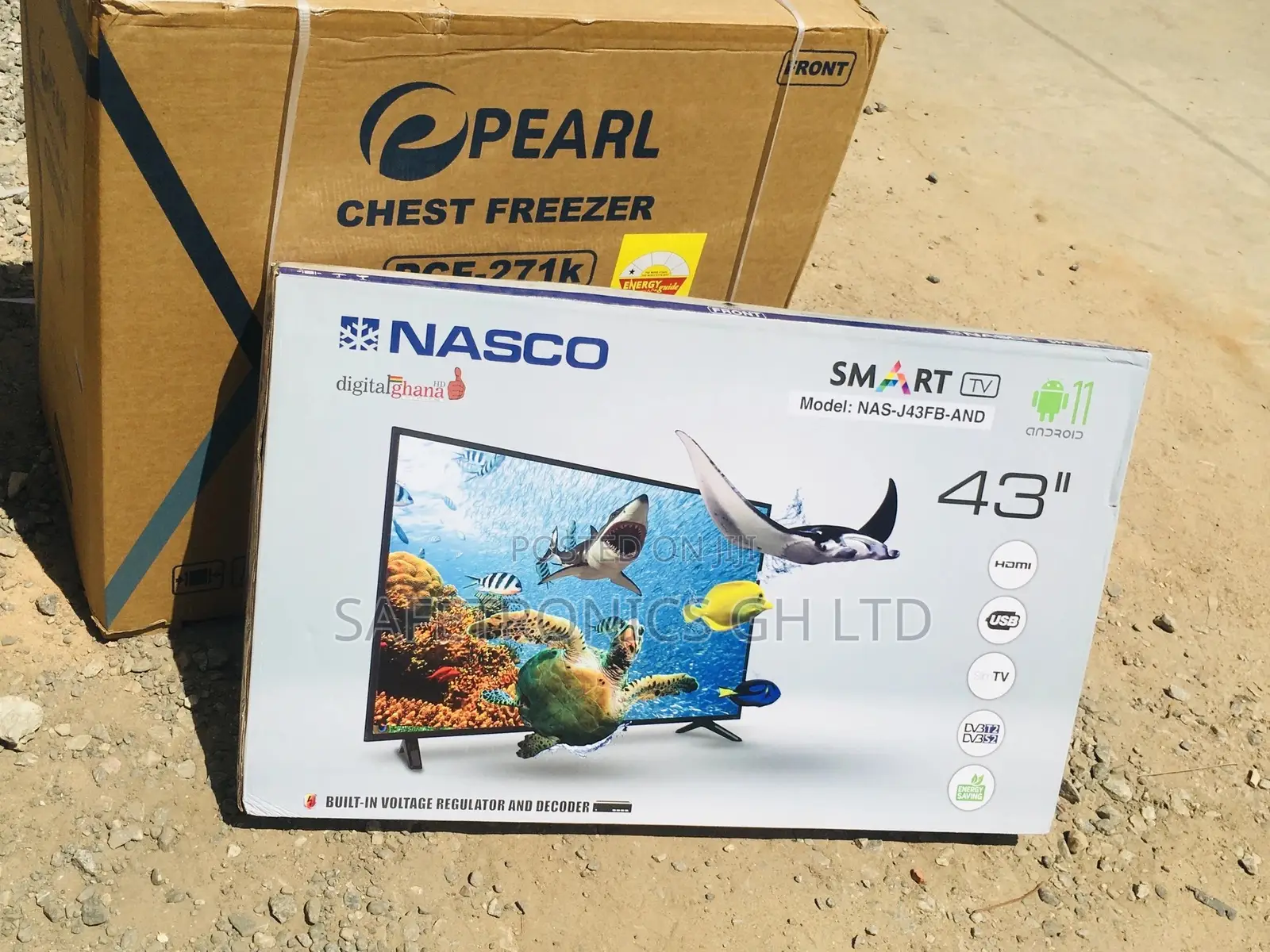 Smart Electric Nasco 43 Inches Glossy LED Black Tv