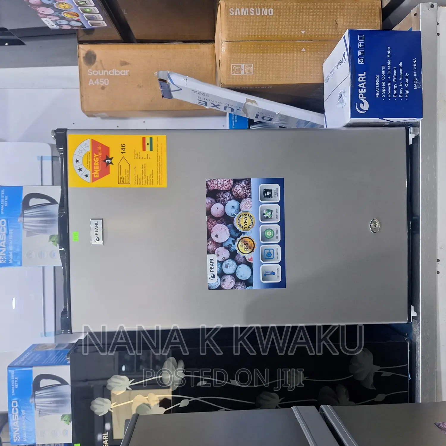 Stainless Steel Pearl Pf111_single Door Fridge