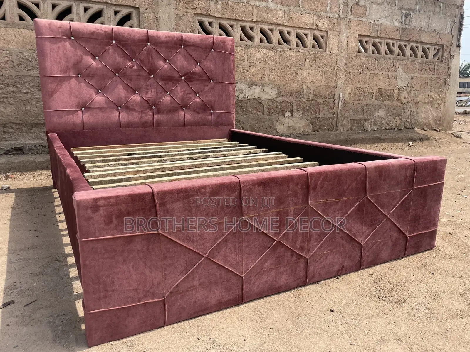Fabric Turkish Foreign Double 60x80 Bedframe// Very Durable
