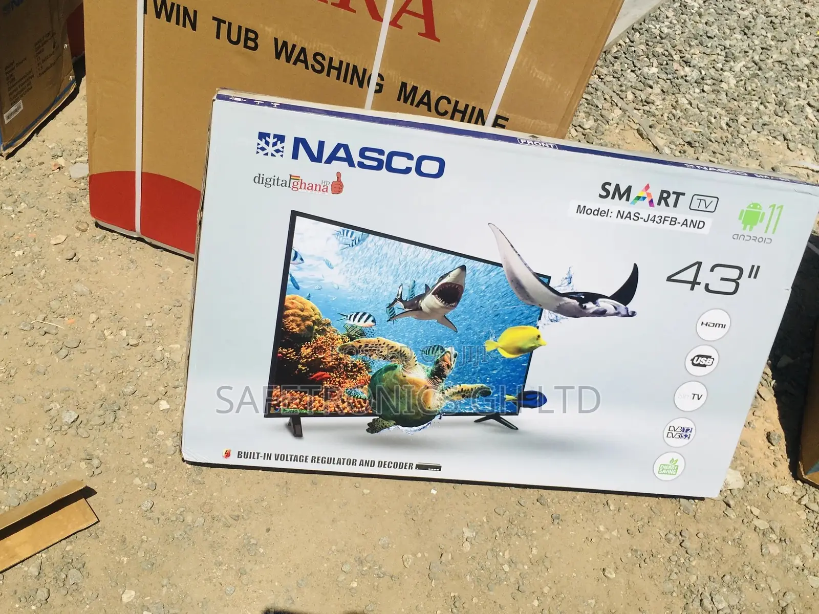 Nasco Smart Black Electric Glossy LED 43 Inches Tv
