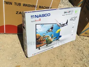 Glossy Black Electric 43 Inches Smart LED Nasco Tv