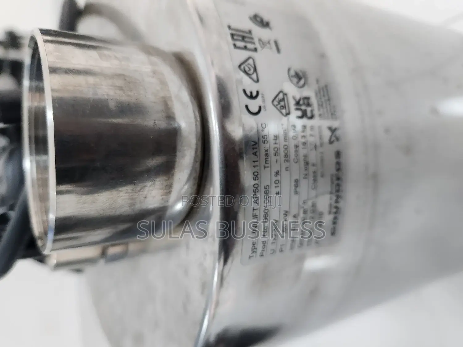 1.5 Hp GRUNDFOS Stainless Steel Sewage Pump,