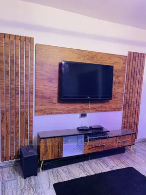Photo - Original Tv Stand With Tv Board and Wall Panel