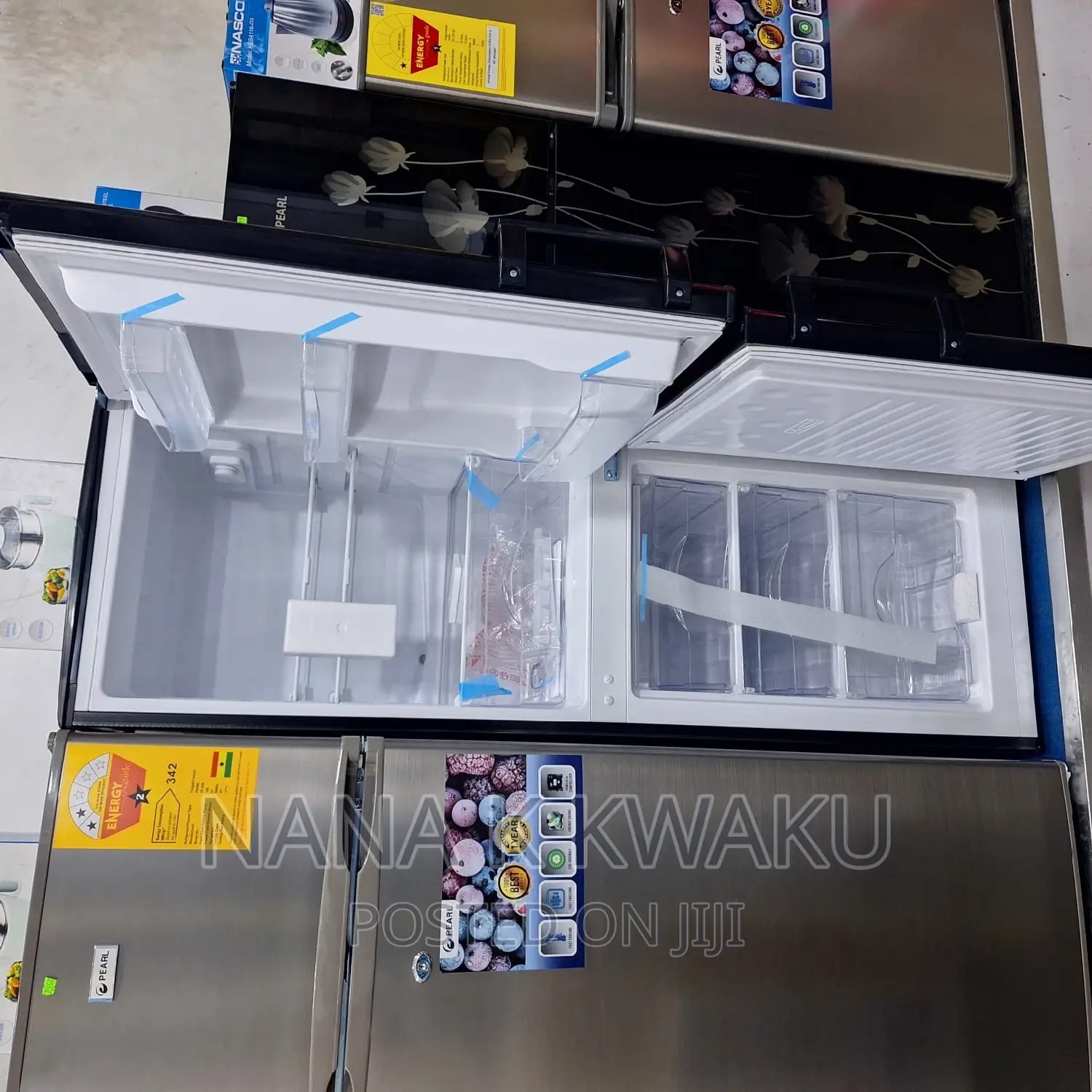 Black Colour_rainbow Rf200b Double Door Fridge_freezer