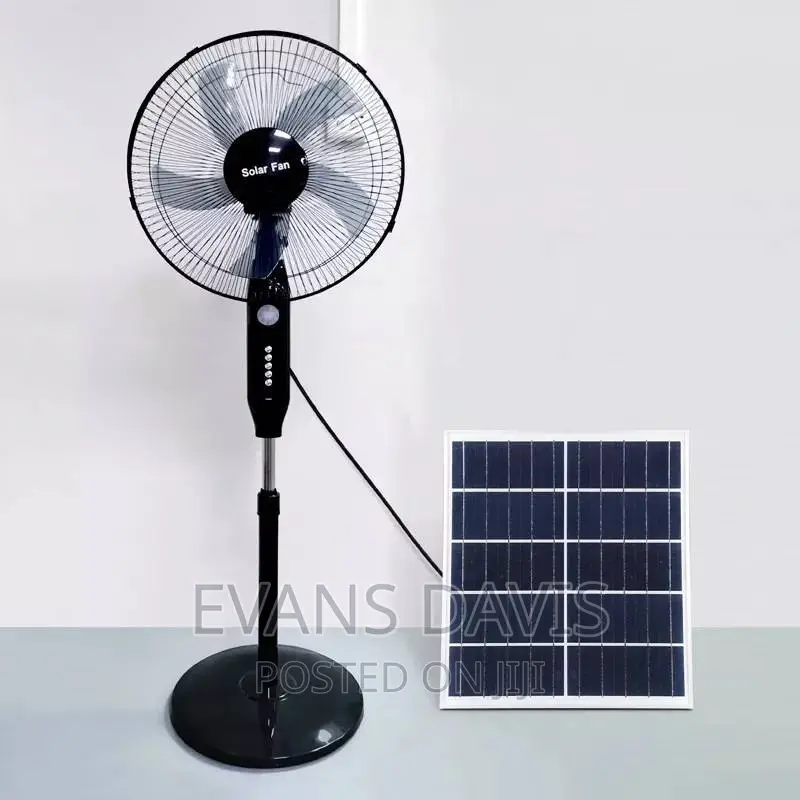 16 Inches Solar Rechargeable Fan With Light