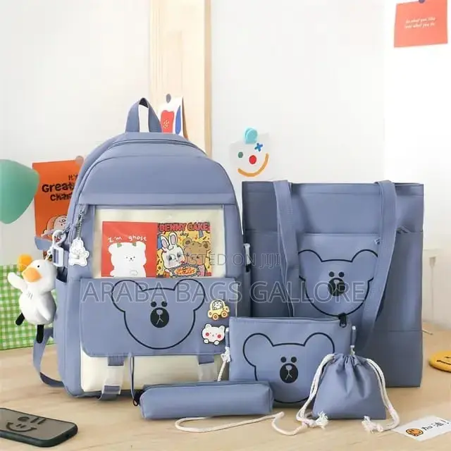 Quality 5sets Upper Primary Kids School Bag 