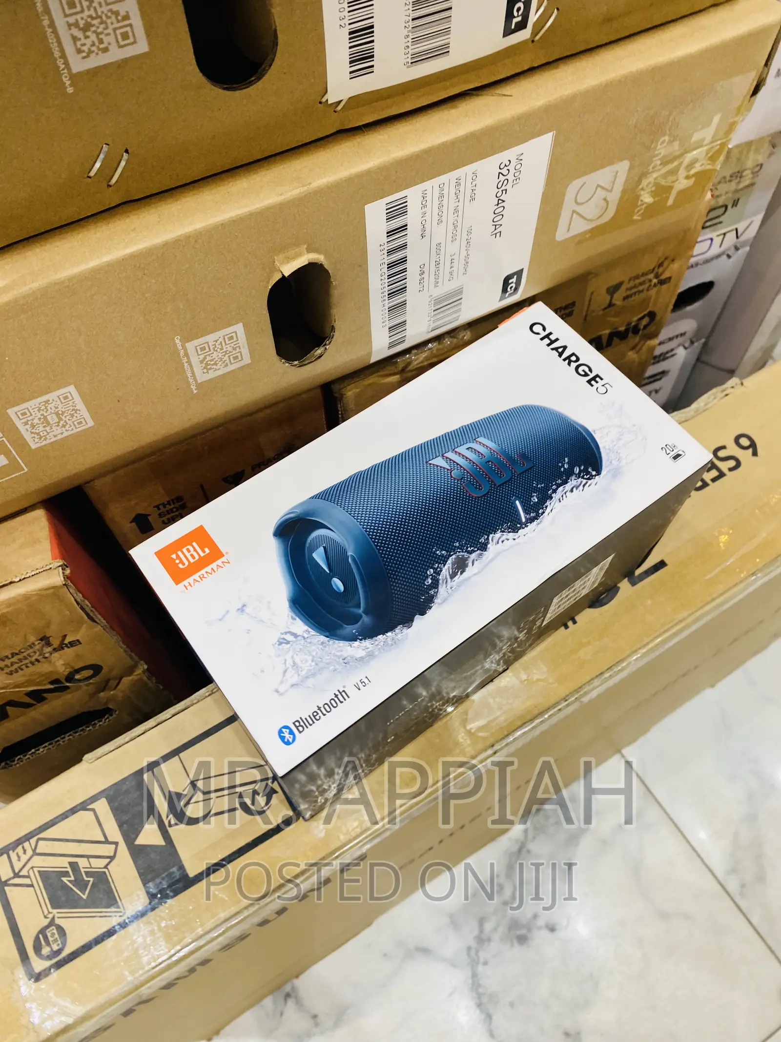 Energy Sufficient JBL Charge 5 Bluetooth Speaker(Blueblack)