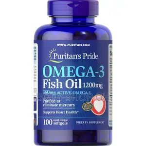 Puritans Pride OMEGA 3 Fish Oil - Supports Heart Health