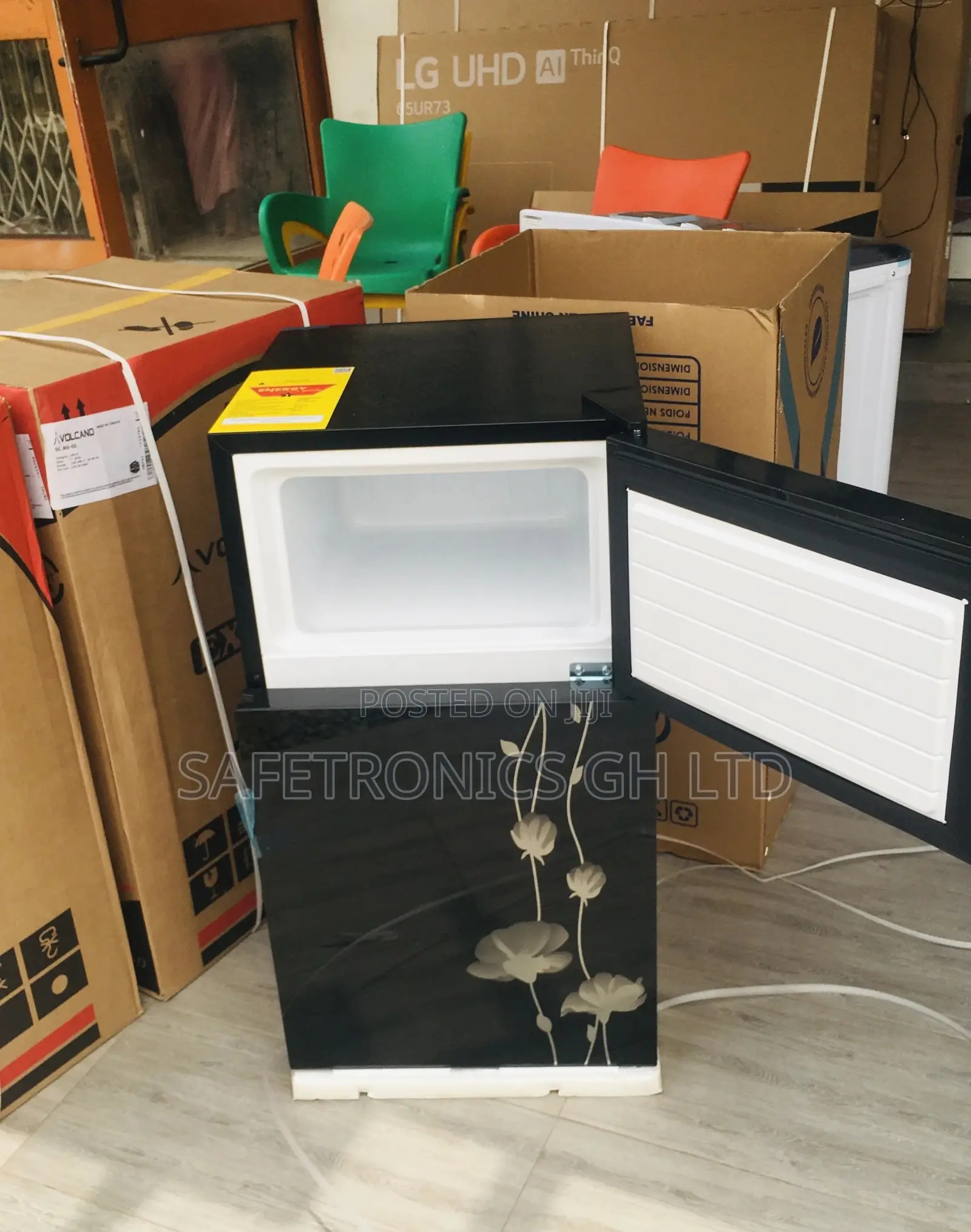 Topfreezer Doubledoor Pearl Glass Black PF-10T Fridge