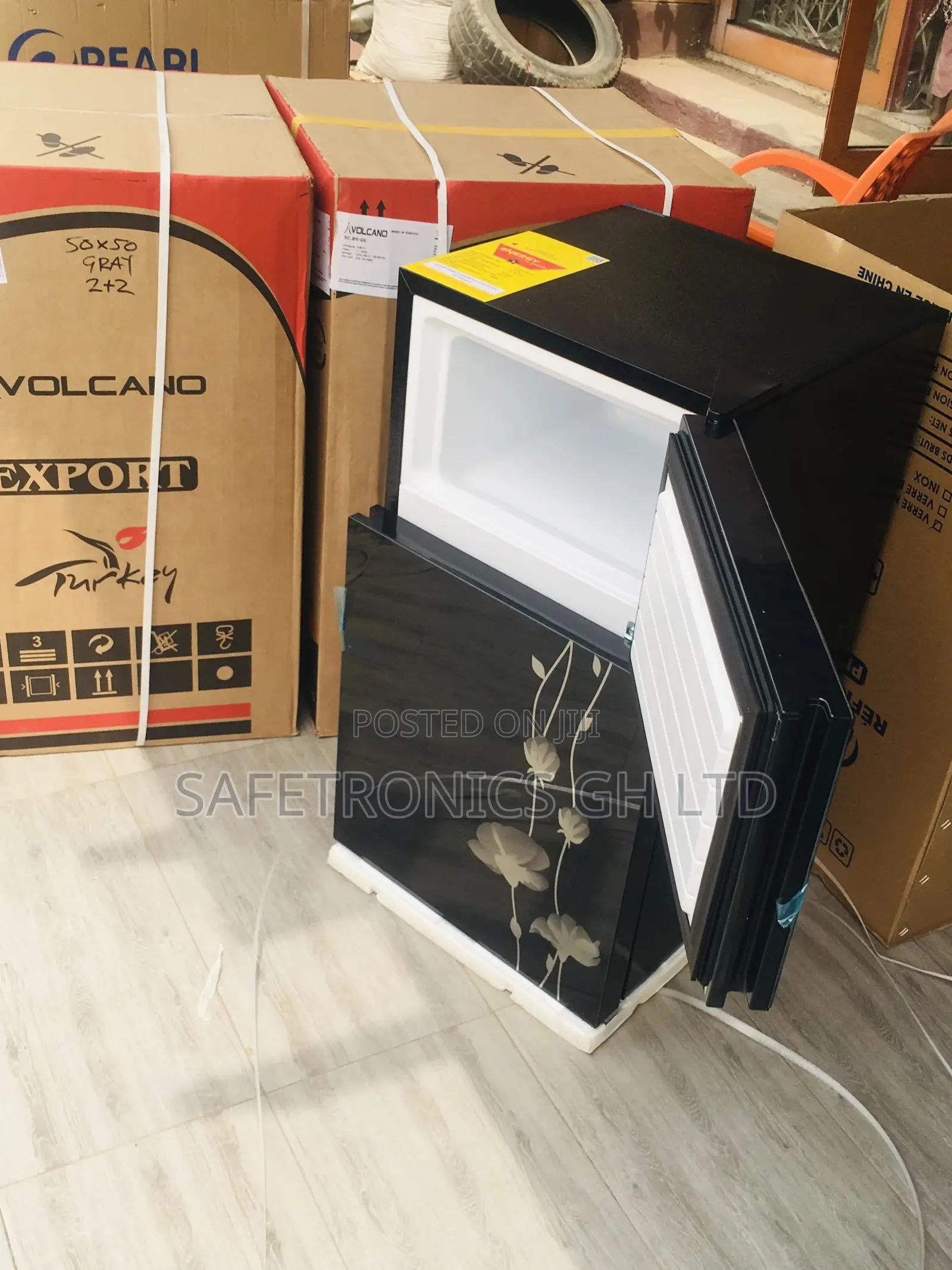 Topfreezer Black Glass Pearl Doubledoor PF-10T Fridge
