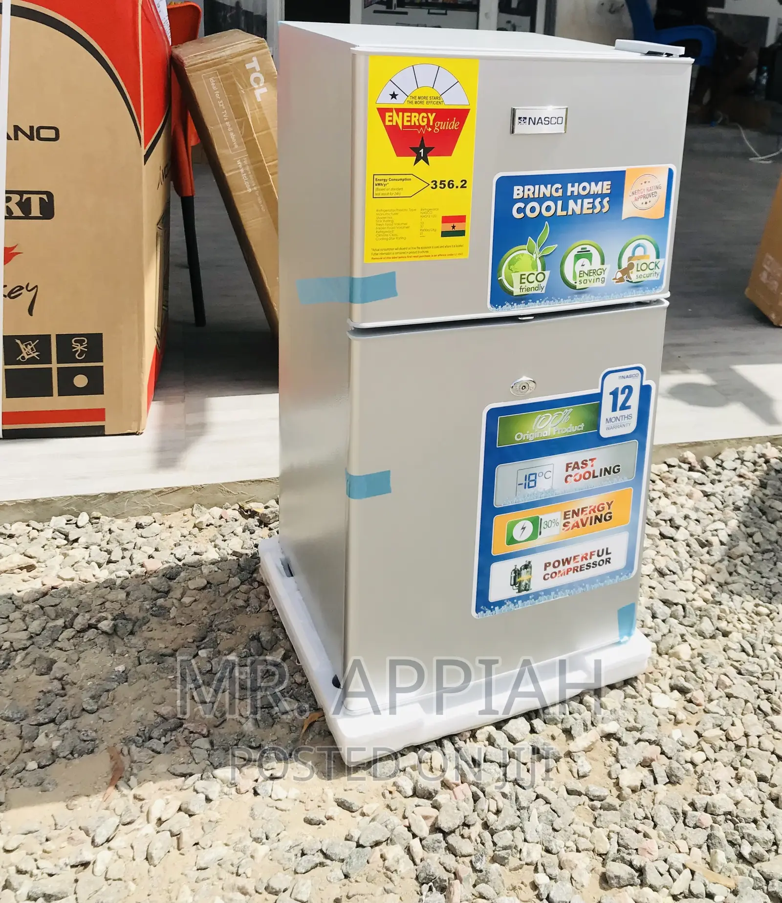 Purchase Nasco Nasf2-120 2 Door Table Top Fridge,Silver.