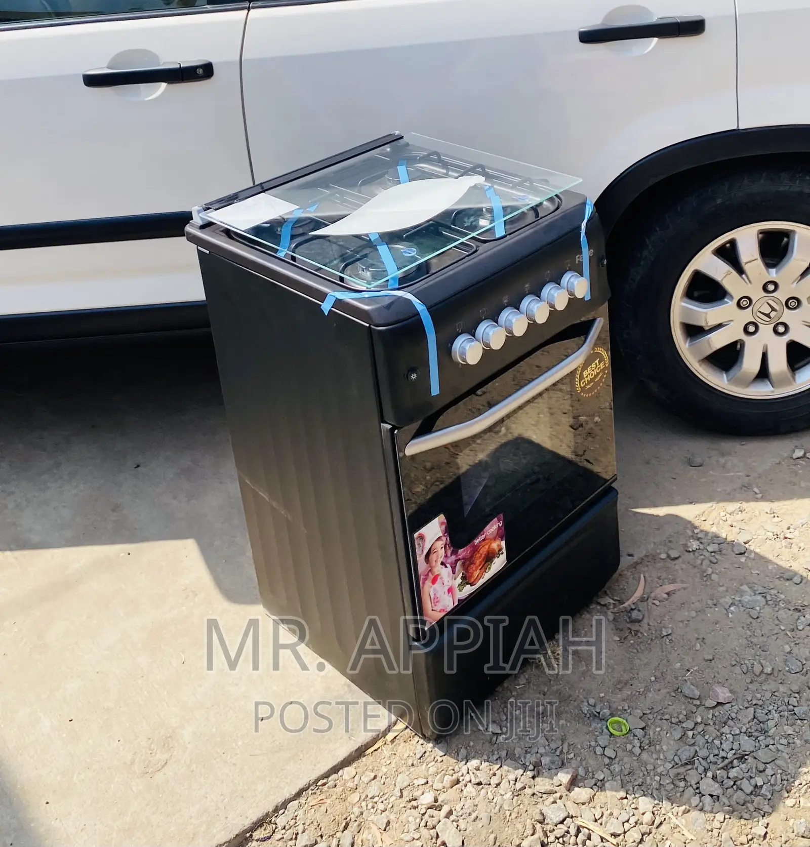 Convenient Ferre 60x60 4 Gas Burner With Oven(Black).