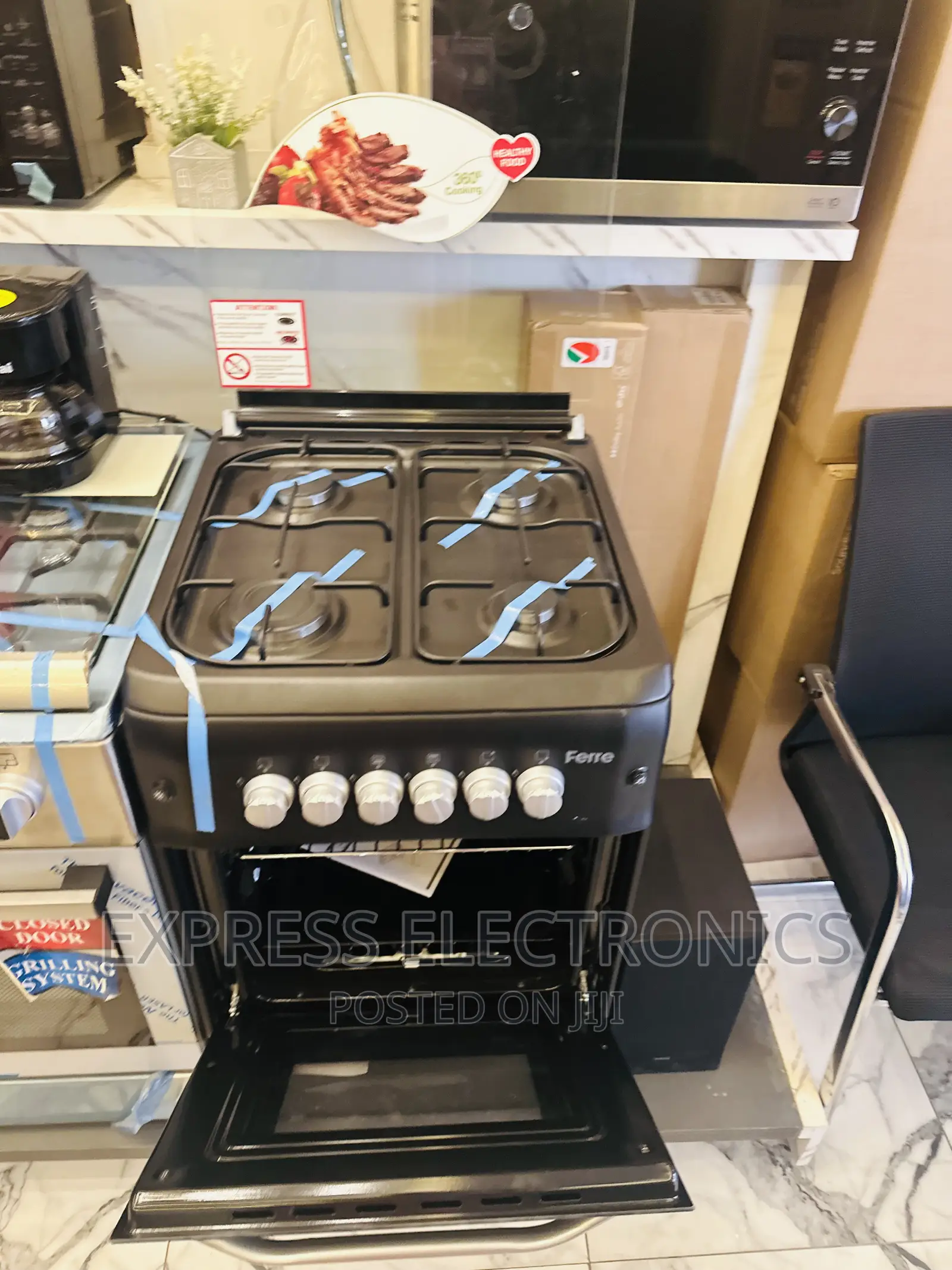 Shop the Best Black Ferre Gas Cooker 50/55 Oven Grill