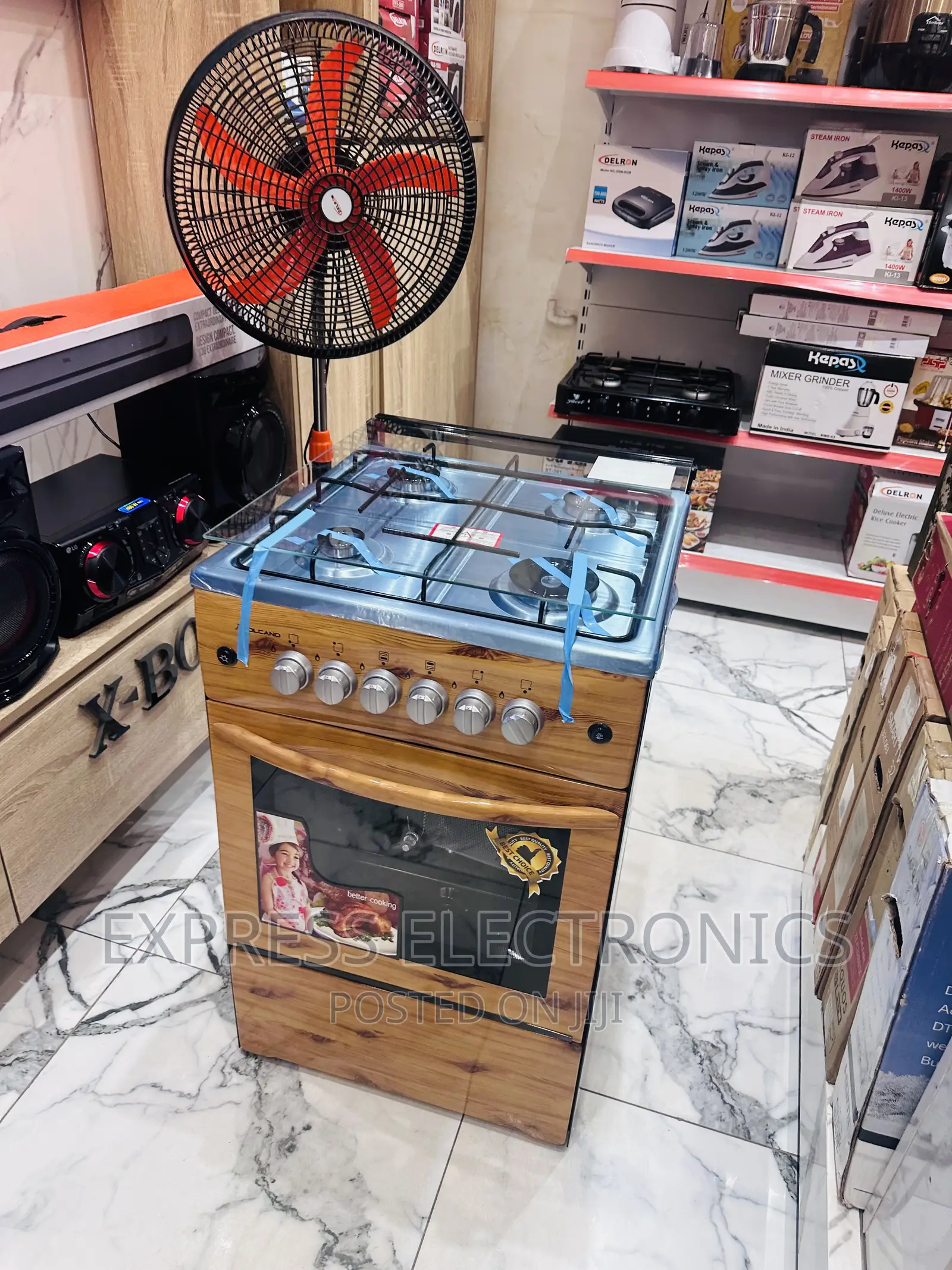 Volcano Wooden Like Gas Cooker Stove 4burner Oven