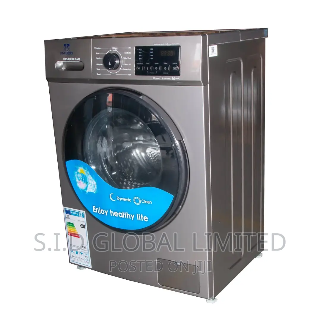 Nasco 8kg Front Load Full Auto Washing Machine Nasfl-8kg-SBD