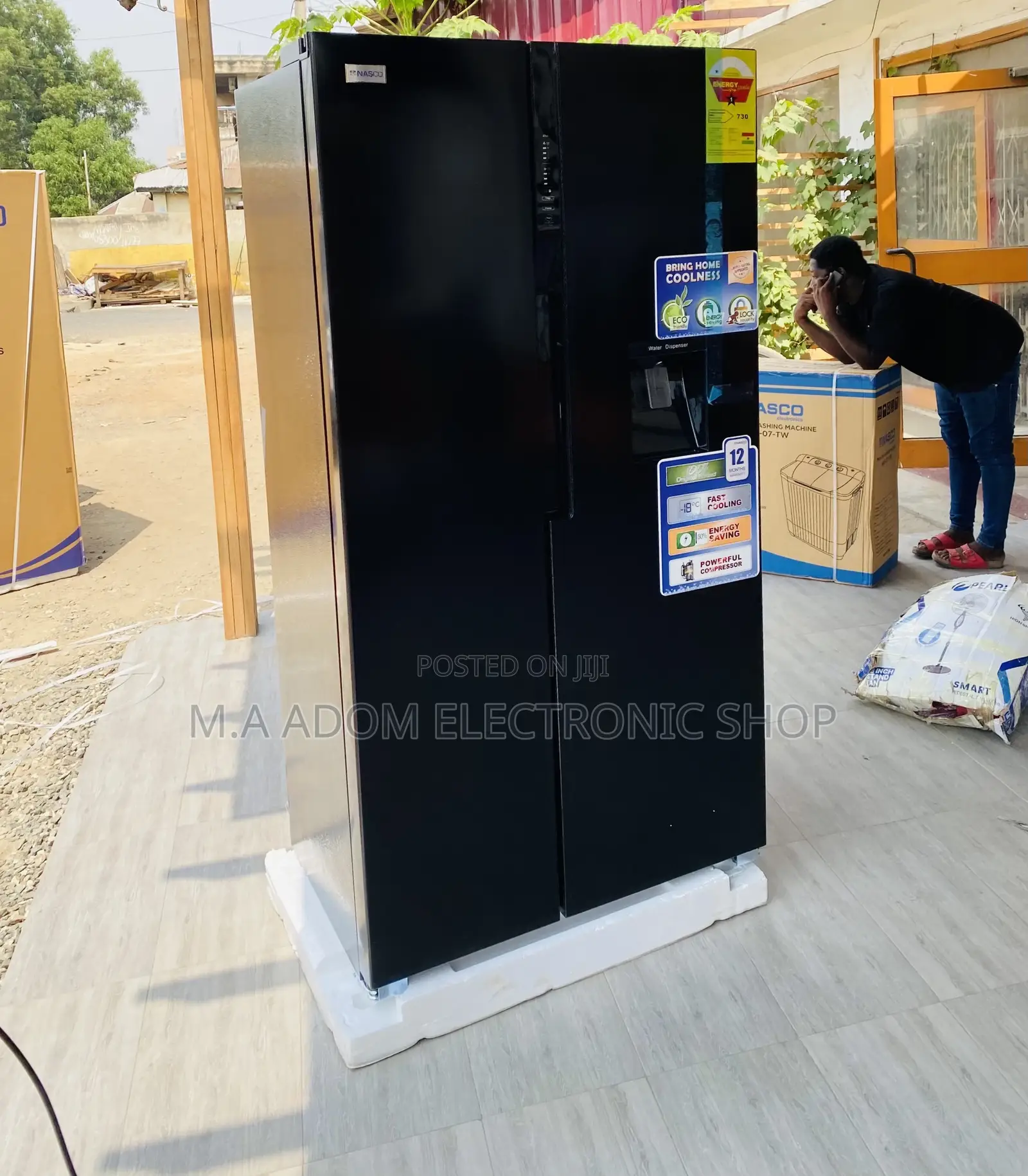 Fast Chilling Nasco Nassb2-64s Electric Fridge,Black.