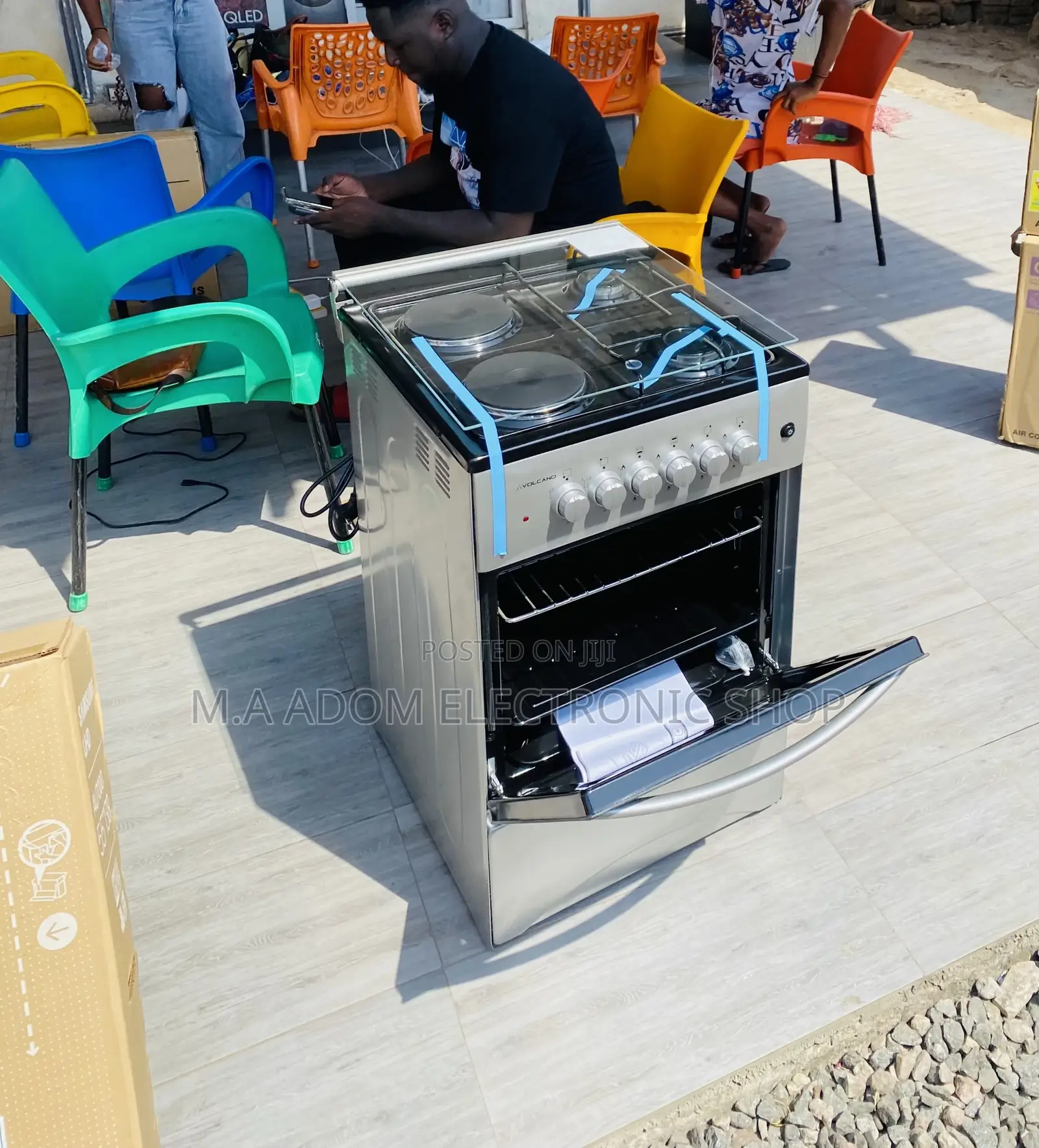 Affordable Volcano 50x50(Gray)2 Electric + 2 Gas Burner.