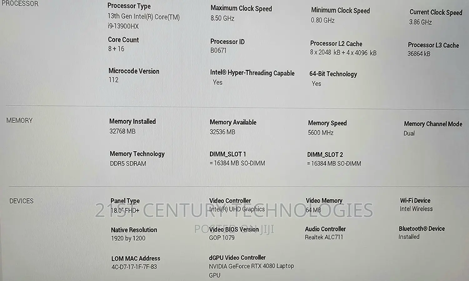 Laptop Dell Allienware M18 R1 32GB Intel Core I9 SSD 1T