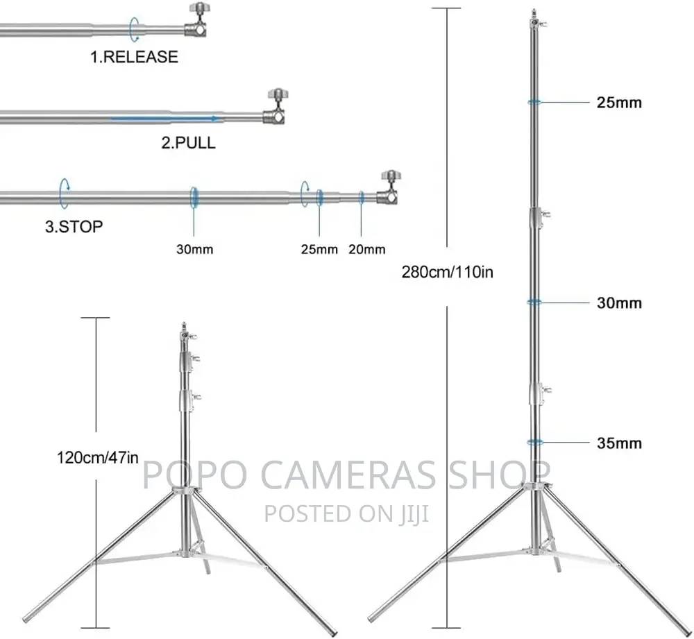 2.8x3m Silver Backdrop Support System
