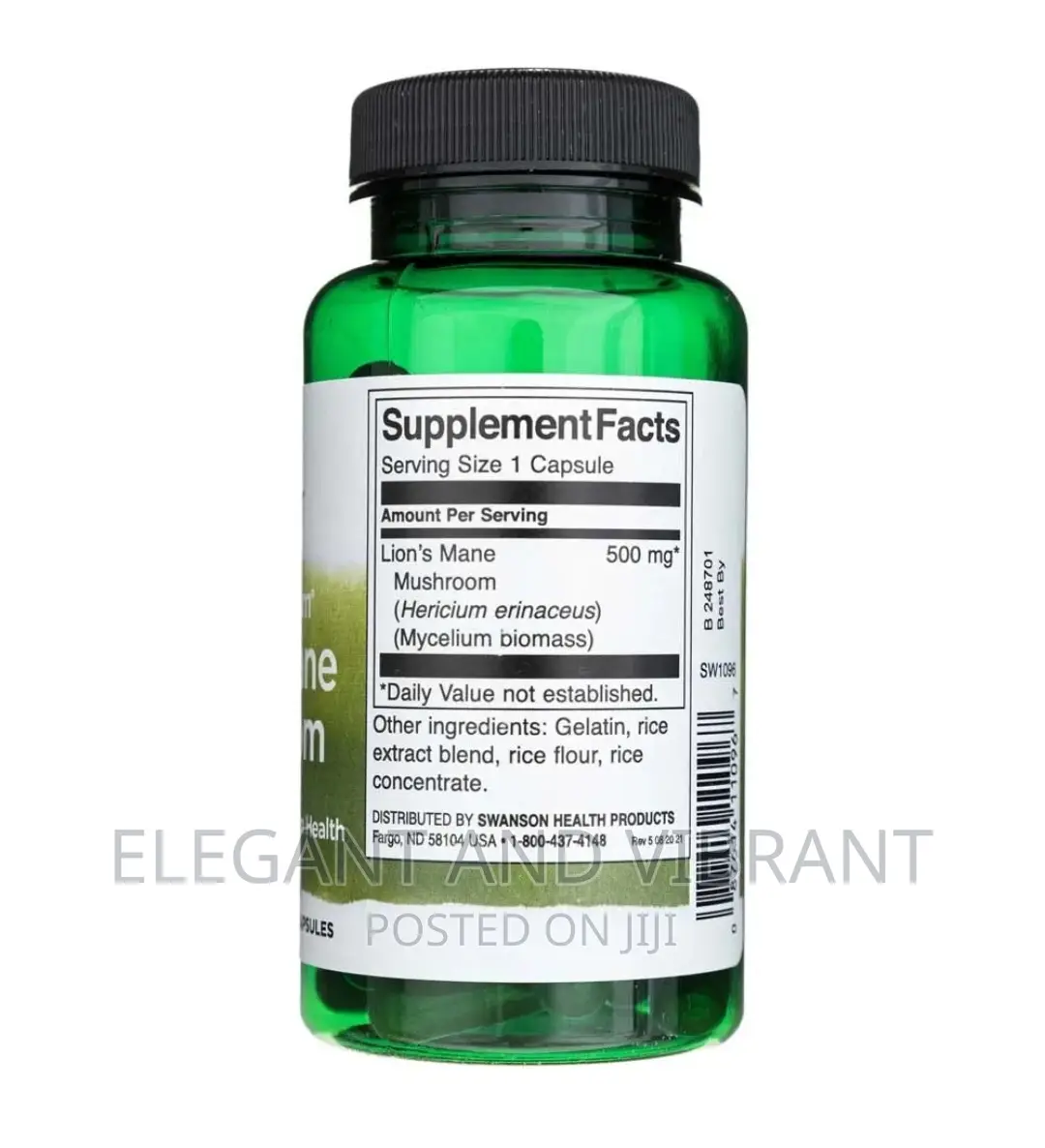Lions Mane Mushroom Capsules 500mg 60 Capsules