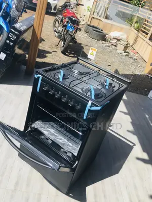 Volcano Black 3 Gas 1 Electric Oven With Grill 50x50 Cooker