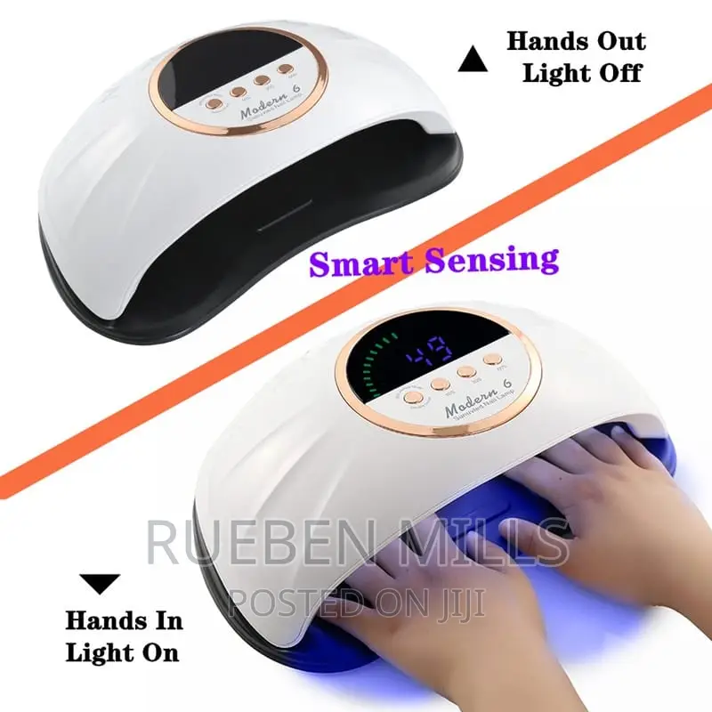 Smart Sensor Hands in Lights on Modern 6 Nail Dryer UV LED