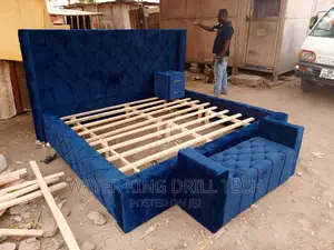 King Size Bed Frames With Side Drawers and Ottoman