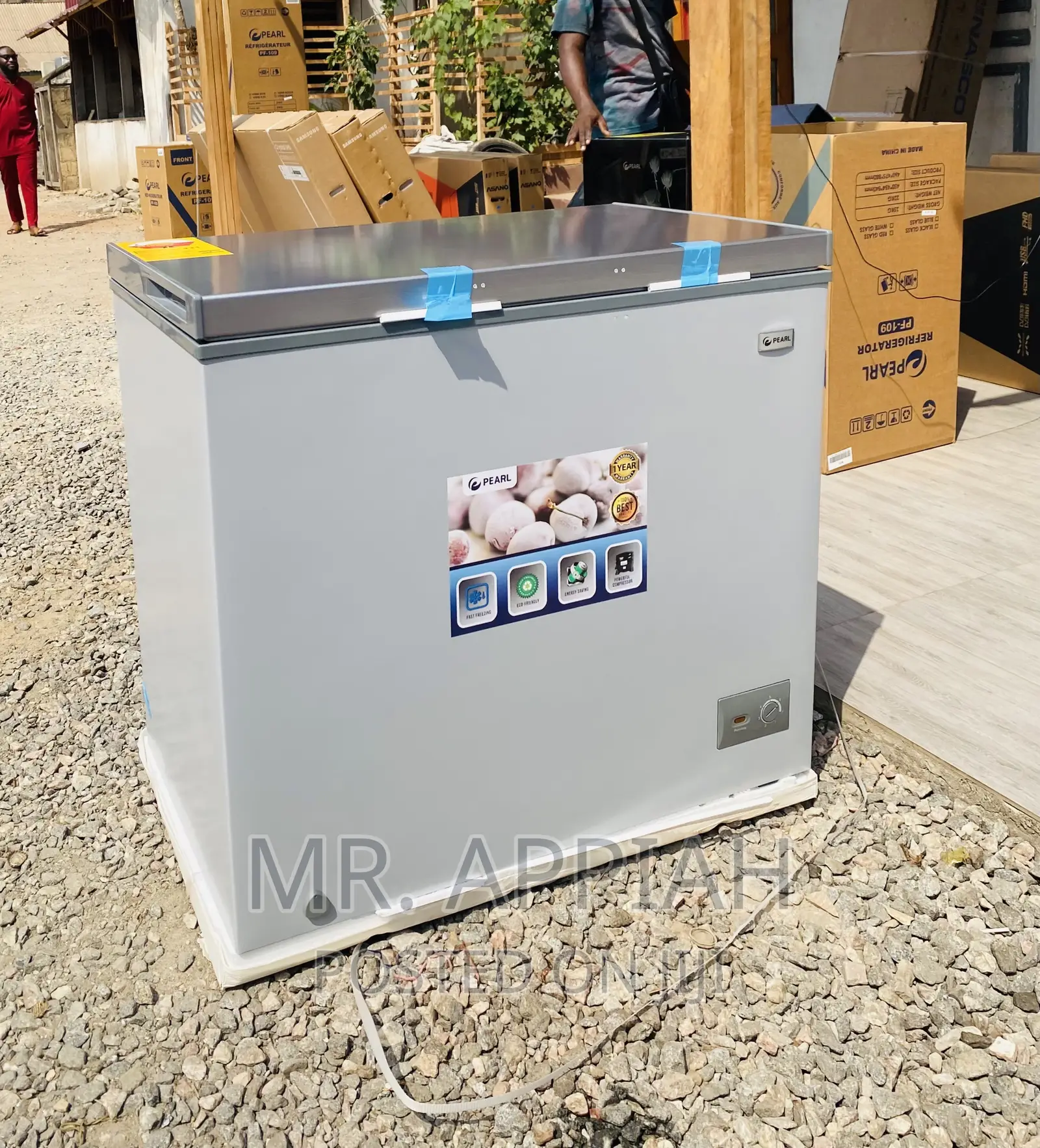 Stainless Steel Pearl PCF-208 Single Door Electric Freezer.