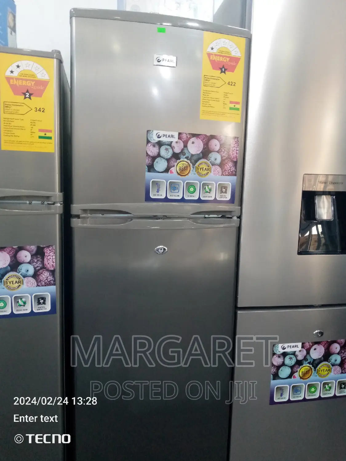 Pearl 166 Littres Double Door Fridge