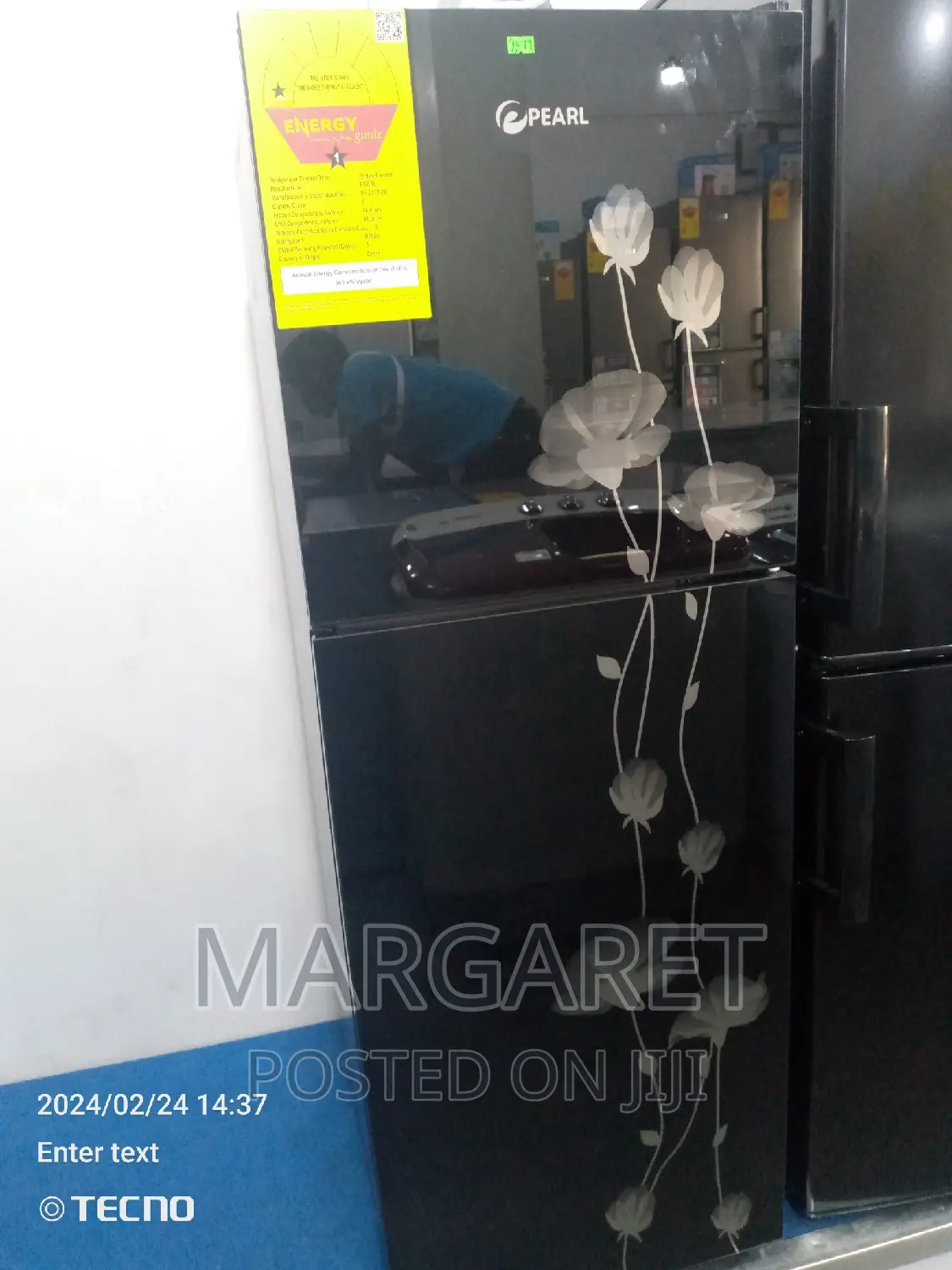 Pear Back Mirror Double Door Fridge 138 Littres