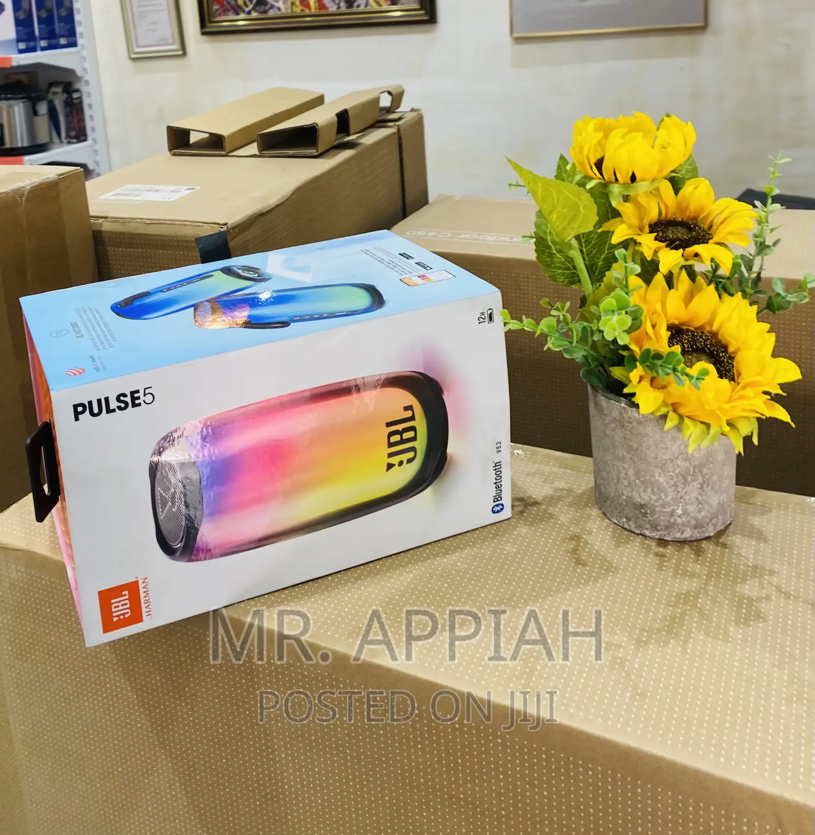 Authentic JBL Pulse 5 Rechargeable Bluetooth Speaker,Black