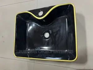 Pedicure Bowl _Counter Top Basin (Black and Gold)
