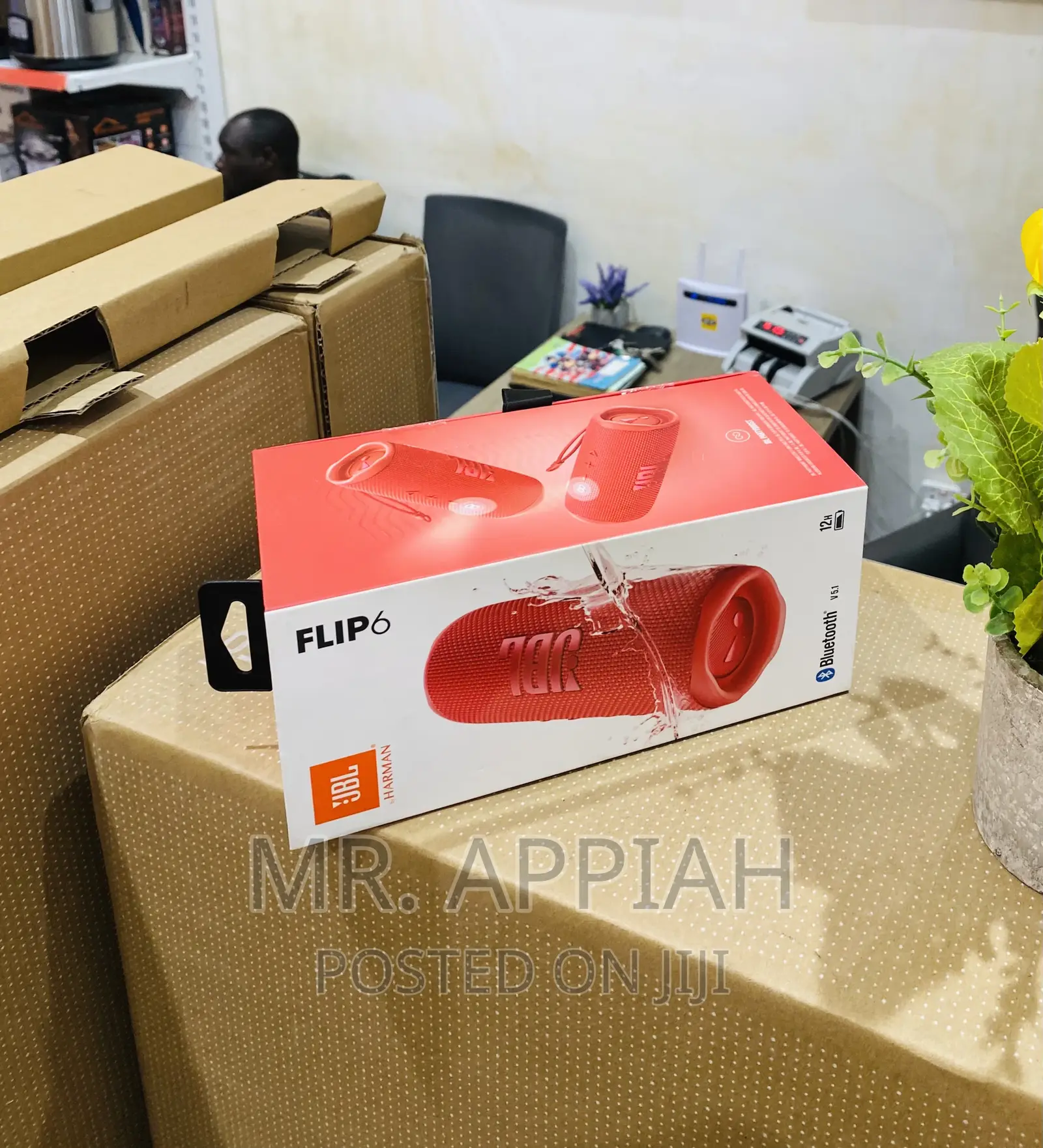 Shop Adorable JBL Flip 6 Rechargeable Speaker(Red).