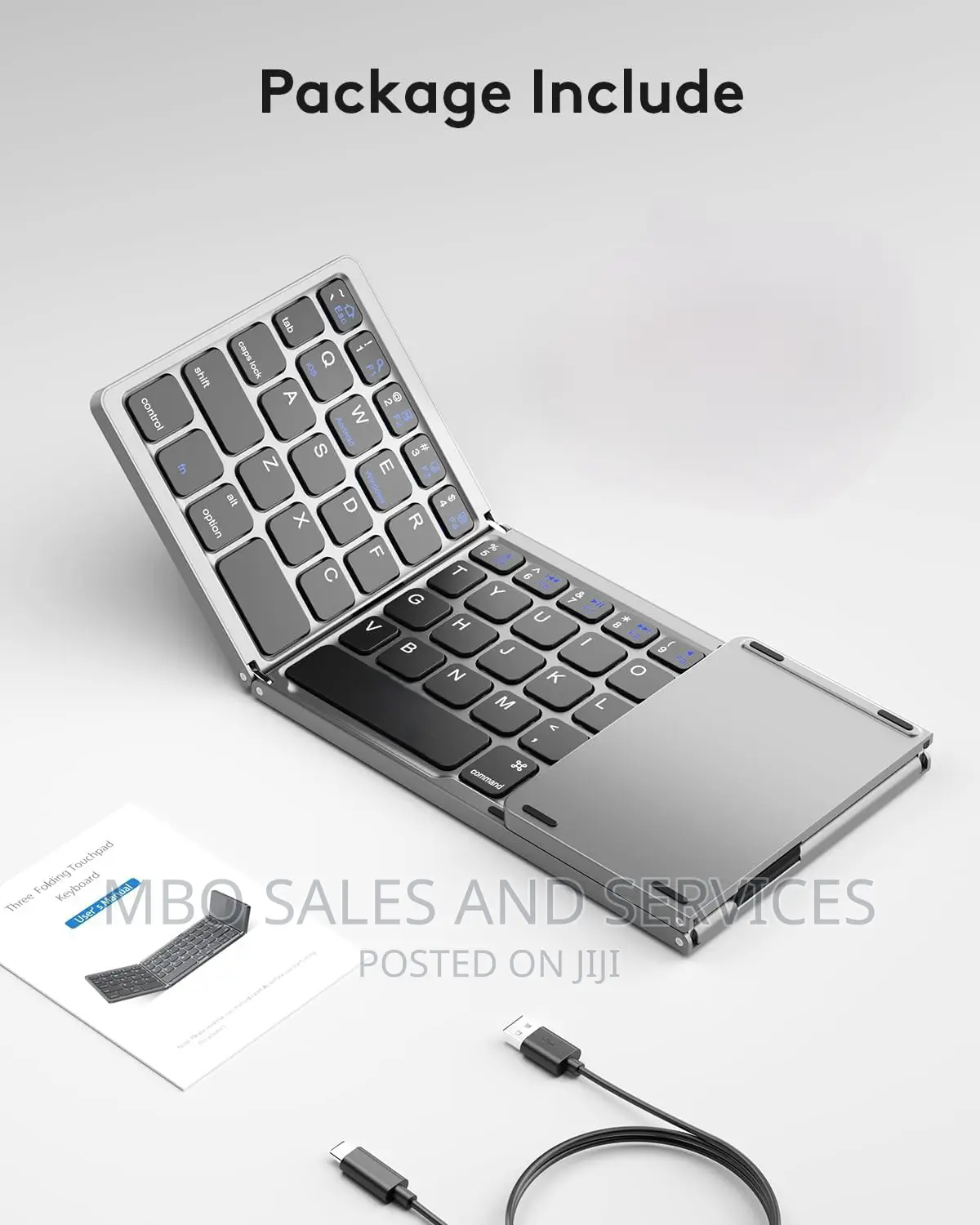 Foldable Portable Wireless Keyboard With Touchpad