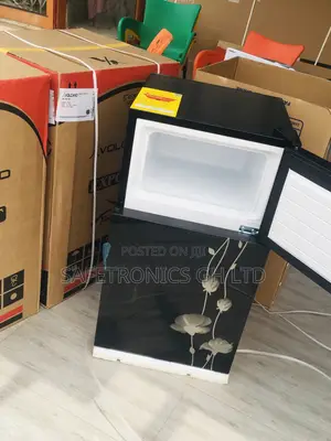 Black Glass Pearl Doubledoor Topfreezer PF-10T Fridge