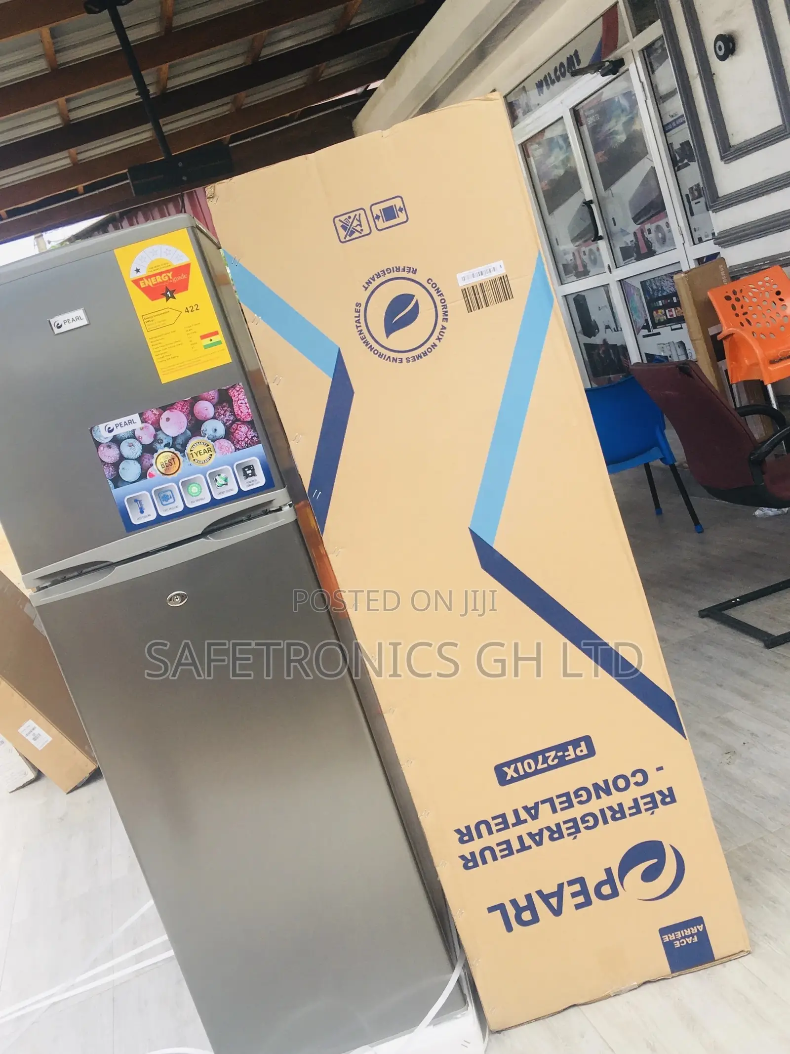 166 Liters Pearl Pf-270ix Doubledoor Topfreezer Fridge