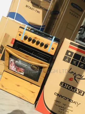 Glass Lid Light Wooden 4 Gas Cooker Oven With Grill
