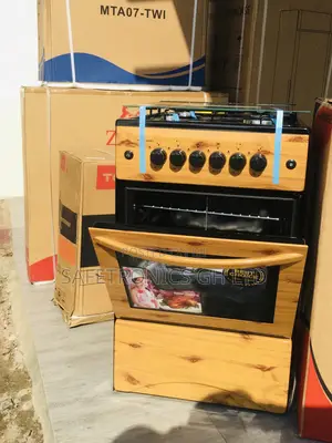 Oven With Grill Light Wooden 4 Gas Cooker Glass Lid