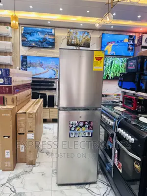 Pearl PF-350 Double Door Fridge Grey 