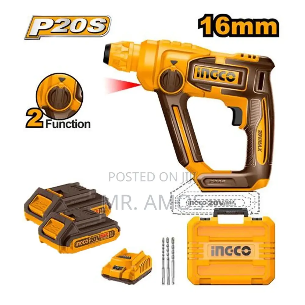 20V Rotary Hammer With 1 X Battery + 3 Bits Set - Crhli201681
