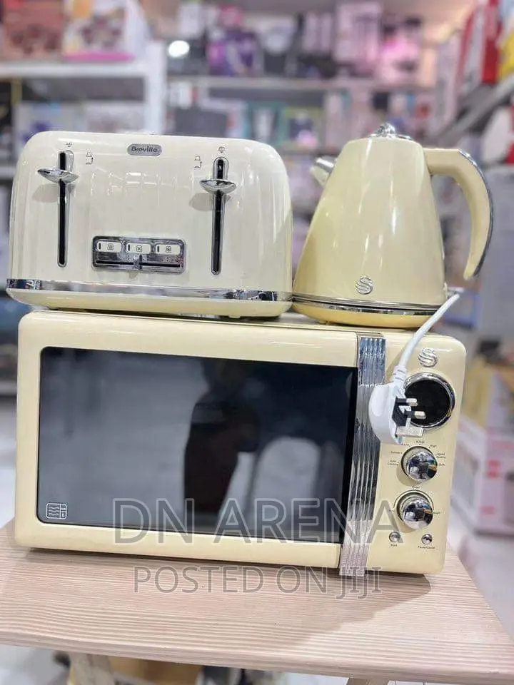 Tower Microwave, Kettle and Pop Up Toaster
