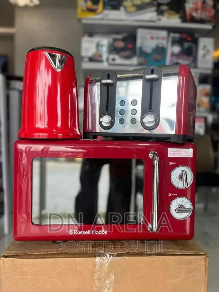 Tower Microwave, Kettle and Pop Up Toaster