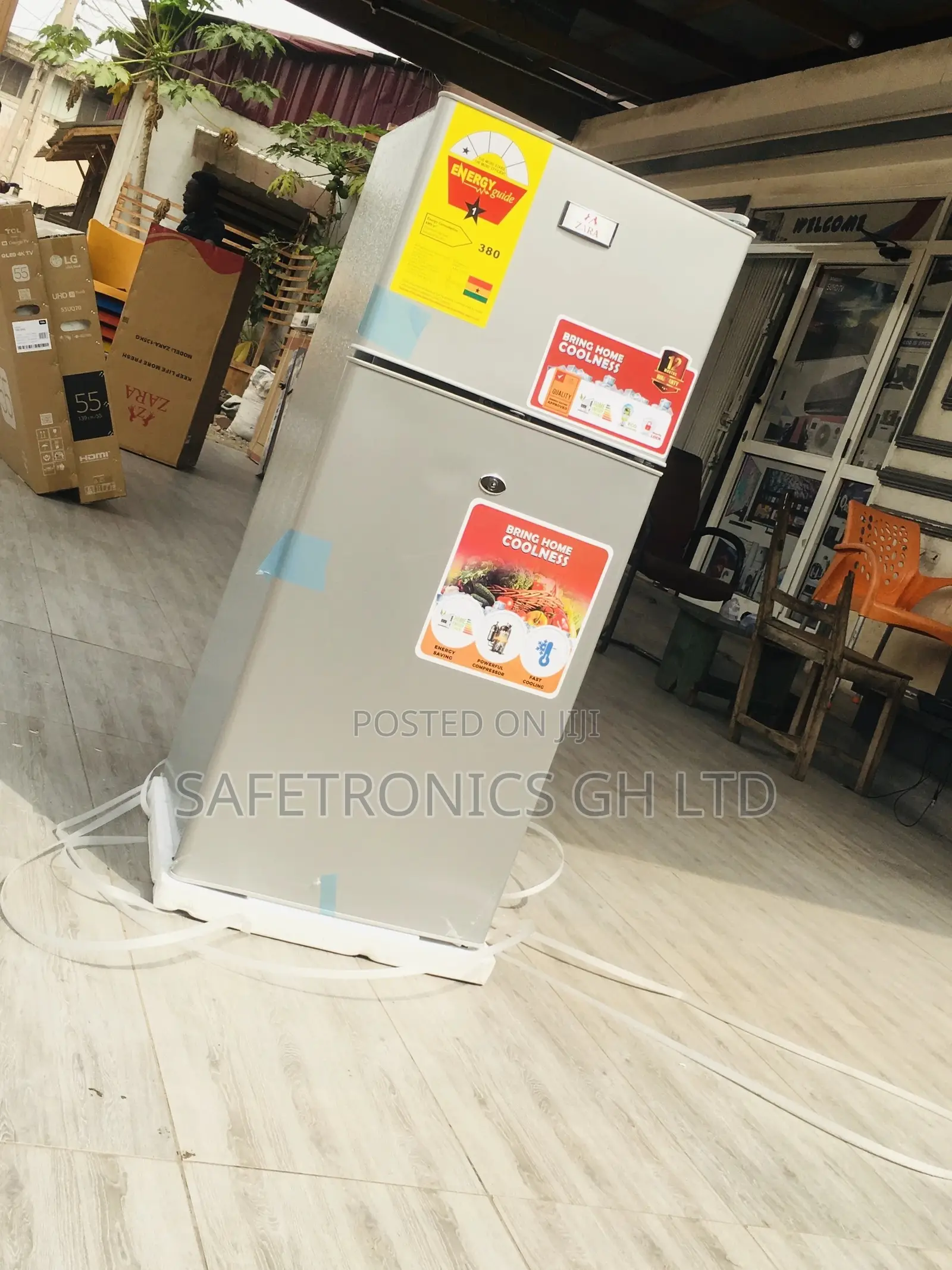 Lasting Zara-14tm Gray Doubledoor Topfreezer Fridge