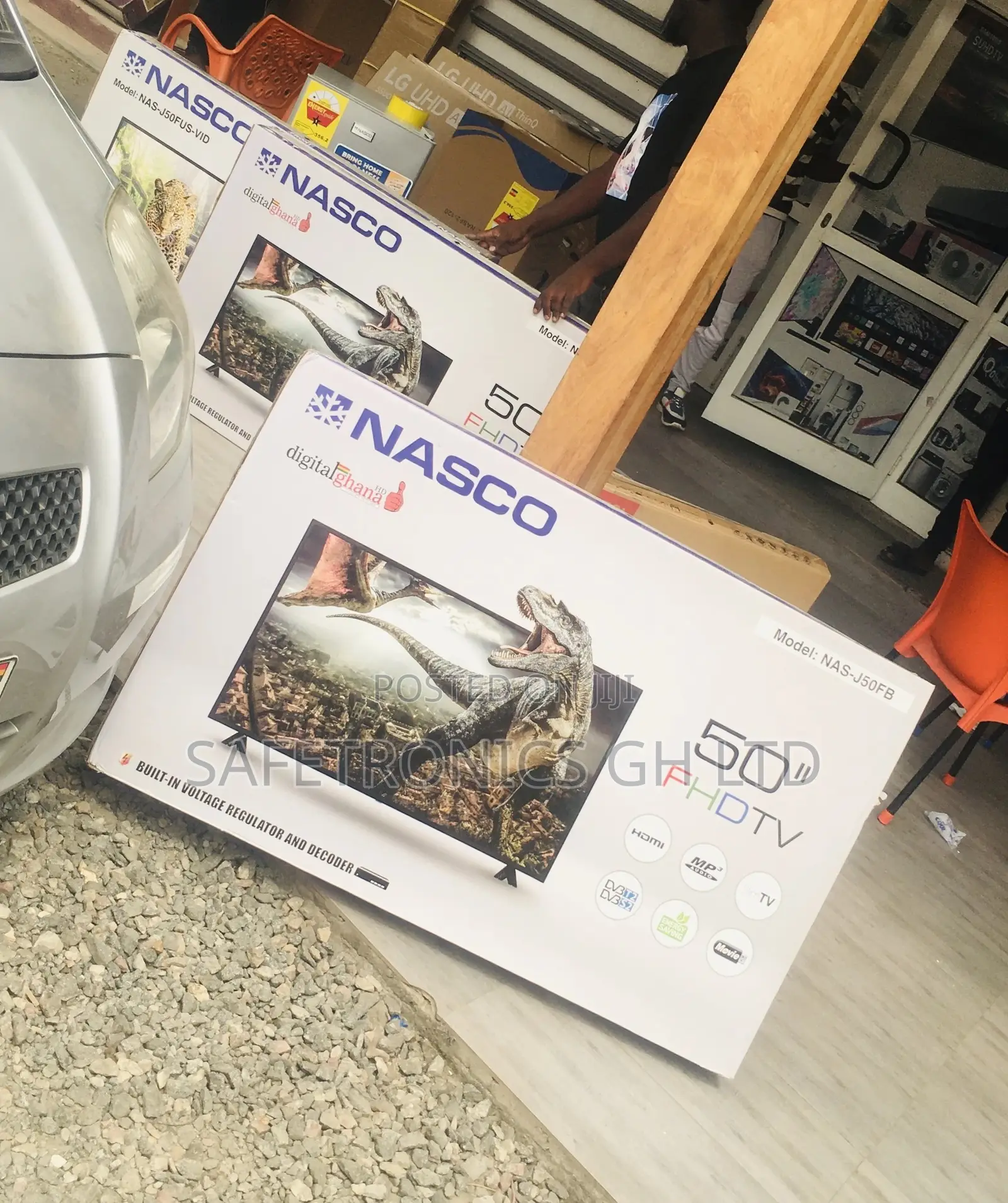 Nasco Black Glossy Led Full HD Digital Electric 50 Inches Tv