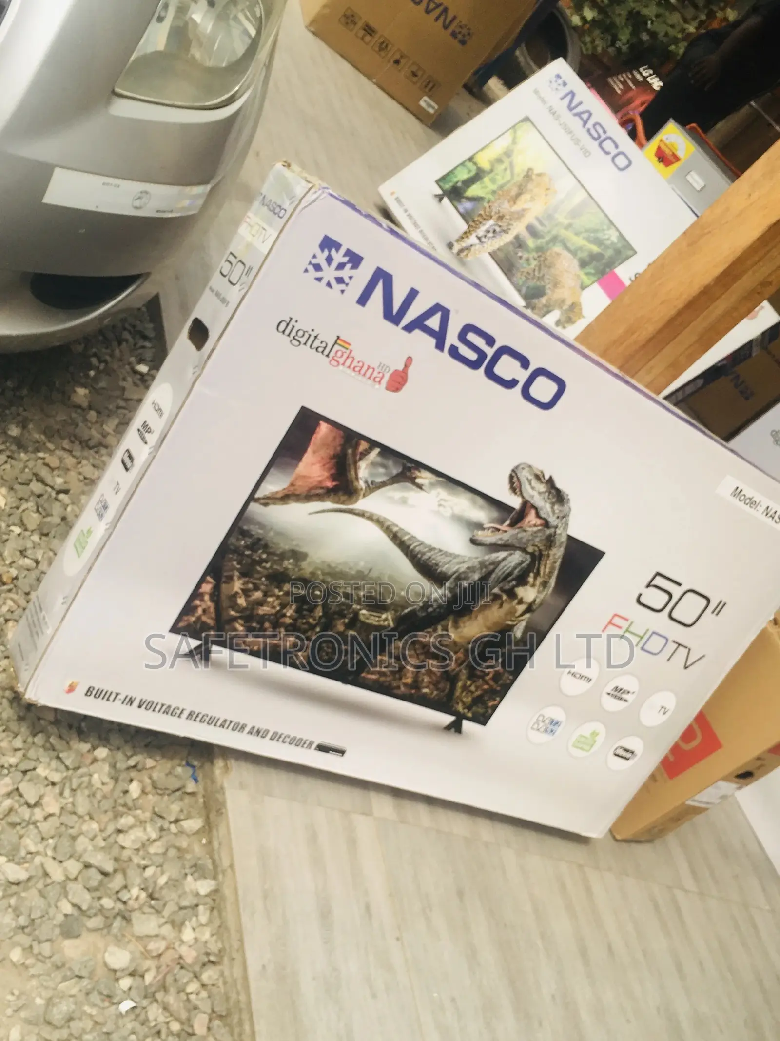 Glossy Led Black Electric 50 Inches Nasco Full HD Digital Tv