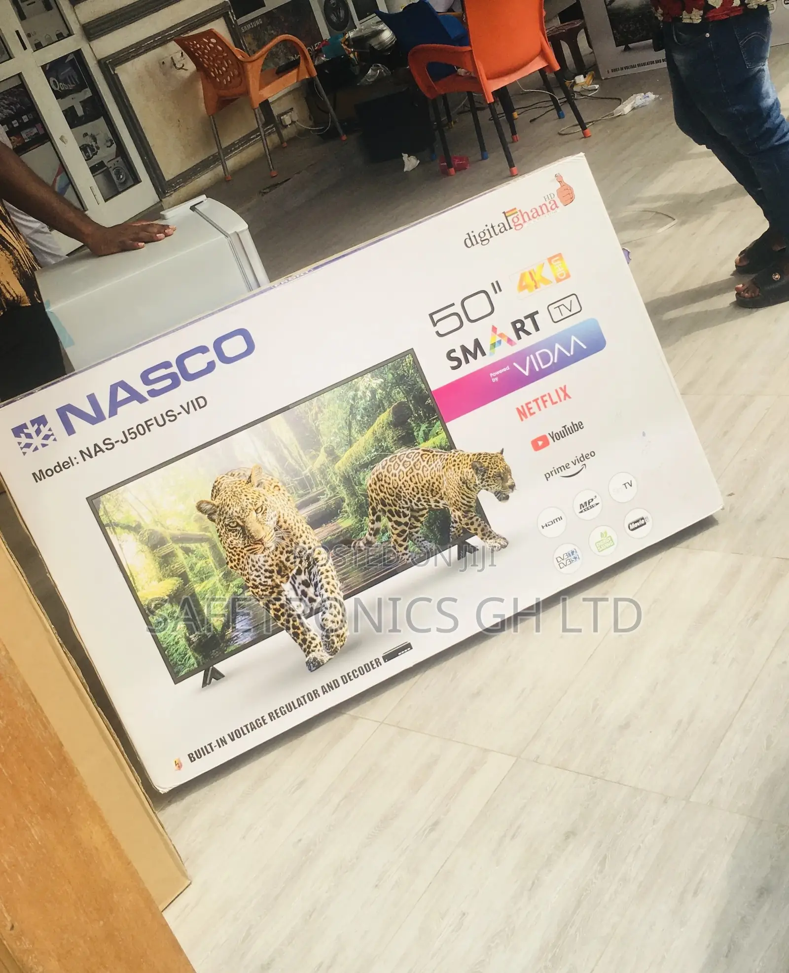 50 Inches Nasco Smart Led Glossy Electric Black Tv