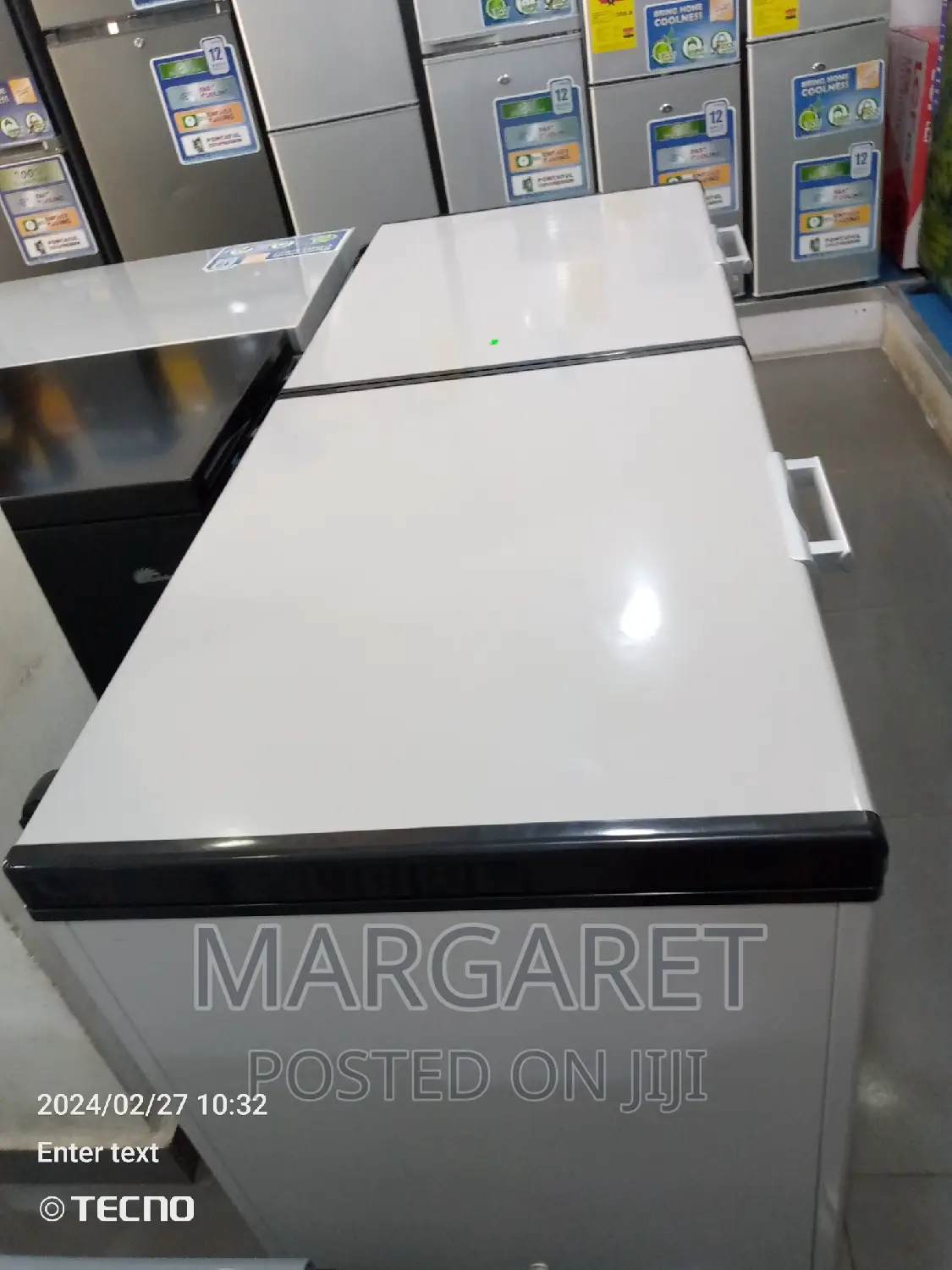 Nasco 500 Littres Chest Freezer Double Door Fridge